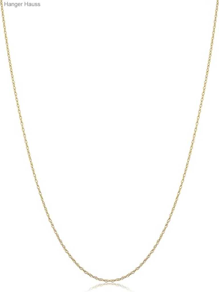 14k Yellow Gold Rope Chain Necklace 18in Polished Spring Clasp Fine Jewelry